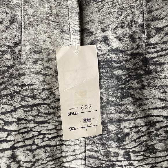 Vintage Phillip Noel Skirt Womens XS Grey Leather Abstract Print Pencil Retro - Picture 3 of 6